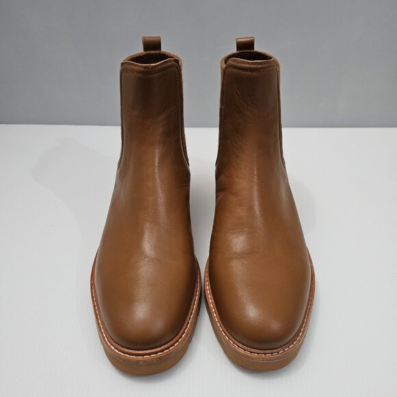 NEW Vince Rue Ankle Bootie Womens 10 Light Fawn Leather Water Repellent Chelsea - Picture 4 of 14